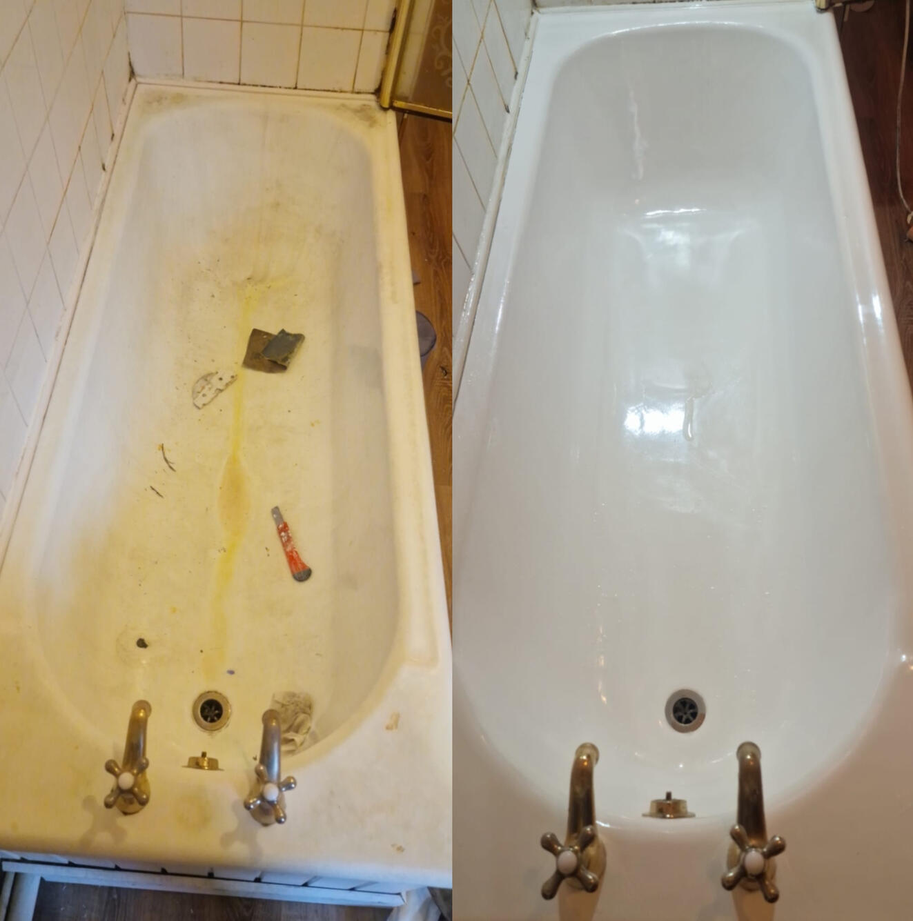 FARMERS BATH RE-ENAMELLED Steel bath resurfaced in Bilston, Wolverhampton